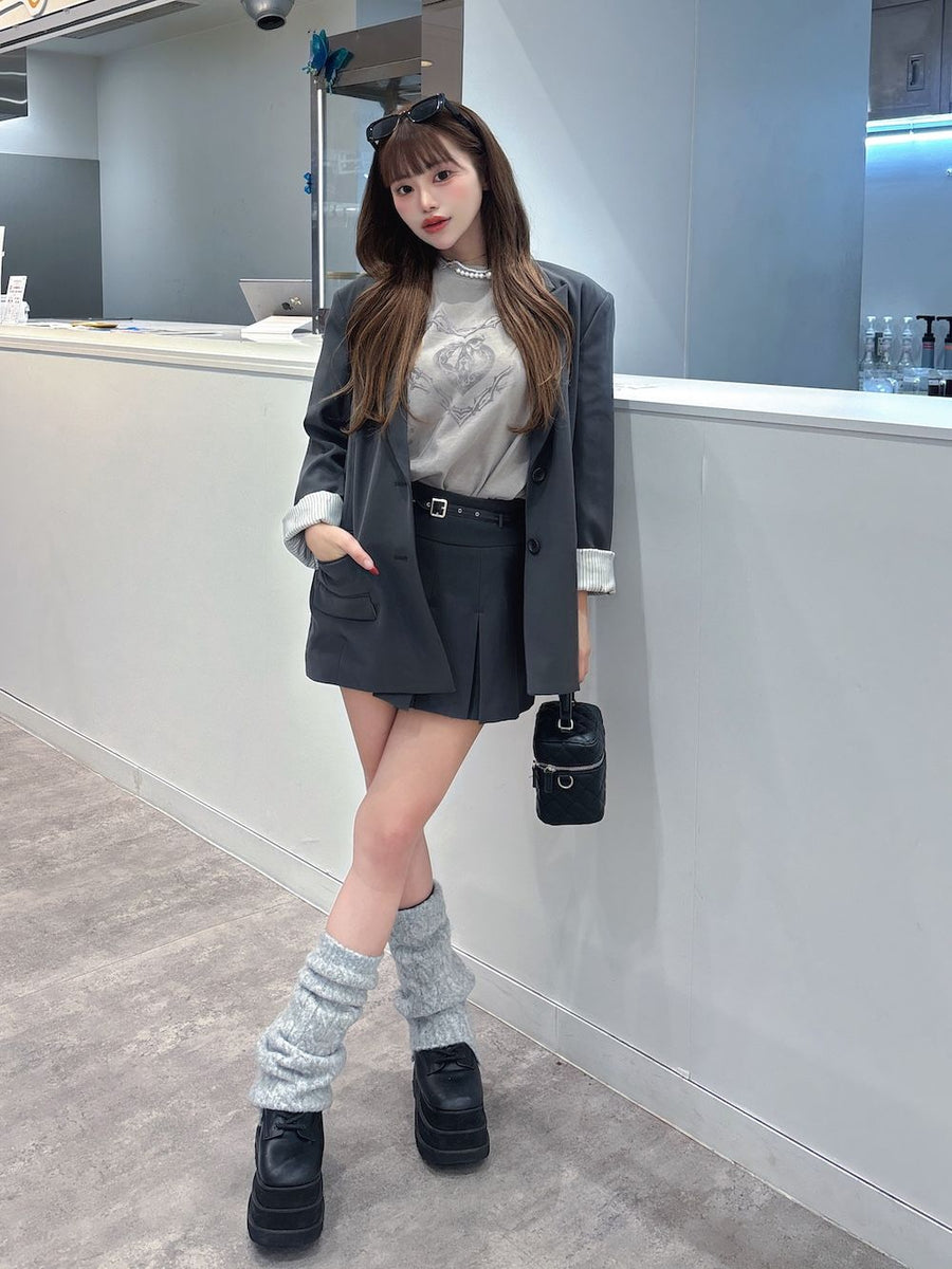 モデル:158cm(着用サイズ:FREE 着用カラー:C-GRY)