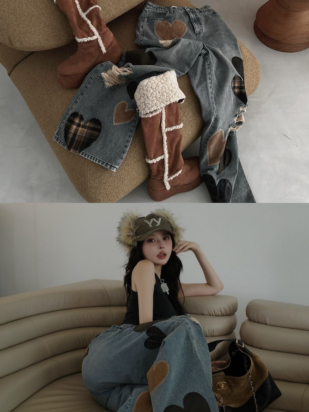 モデル:160cm(着用サイズ:S 着用カラー:BLU)
