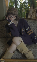 モデル:161cm(着用サイズ:FREE 着用カラー:NVY)