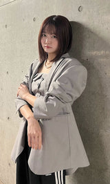 モデル:161cm(着用サイズ:FREE 着用カラー:GRY)