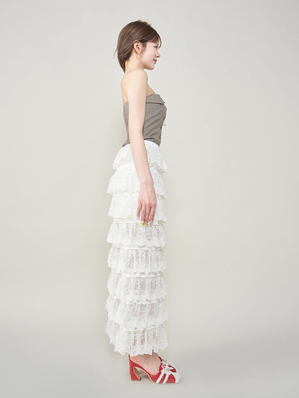 モデル:165cm(着用サイズ:FREE 着用カラー:GRY)