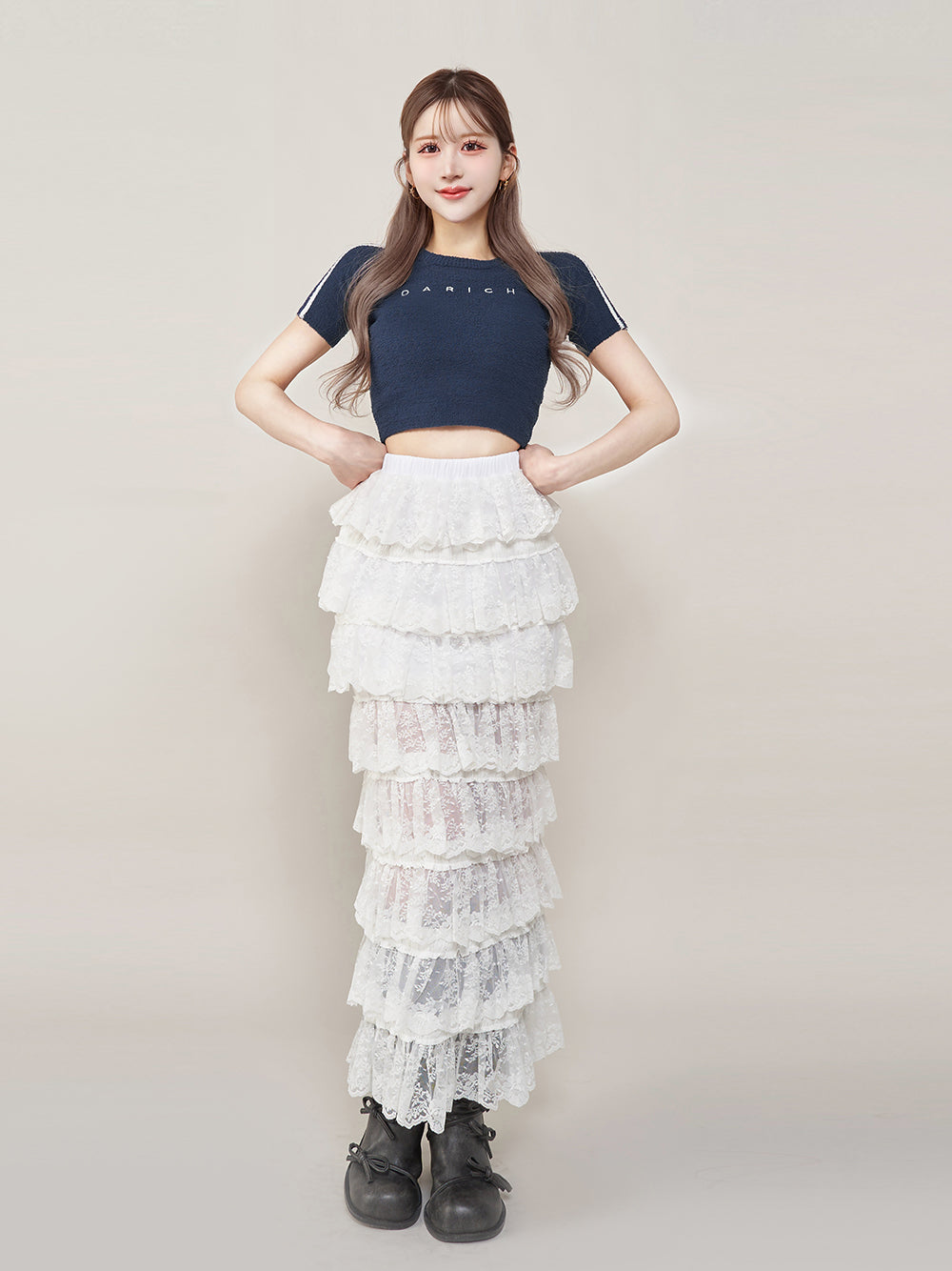 モデル:165cm(着用サイズ:FREE 着用カラー:NVY)