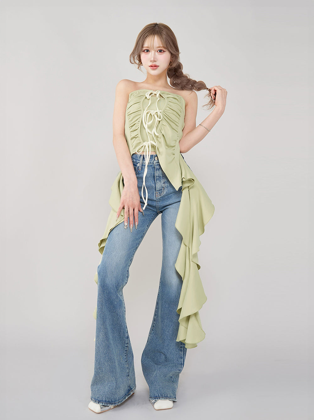 モデル:165cm(着用サイズ:FREE 着用カラー:MNT)