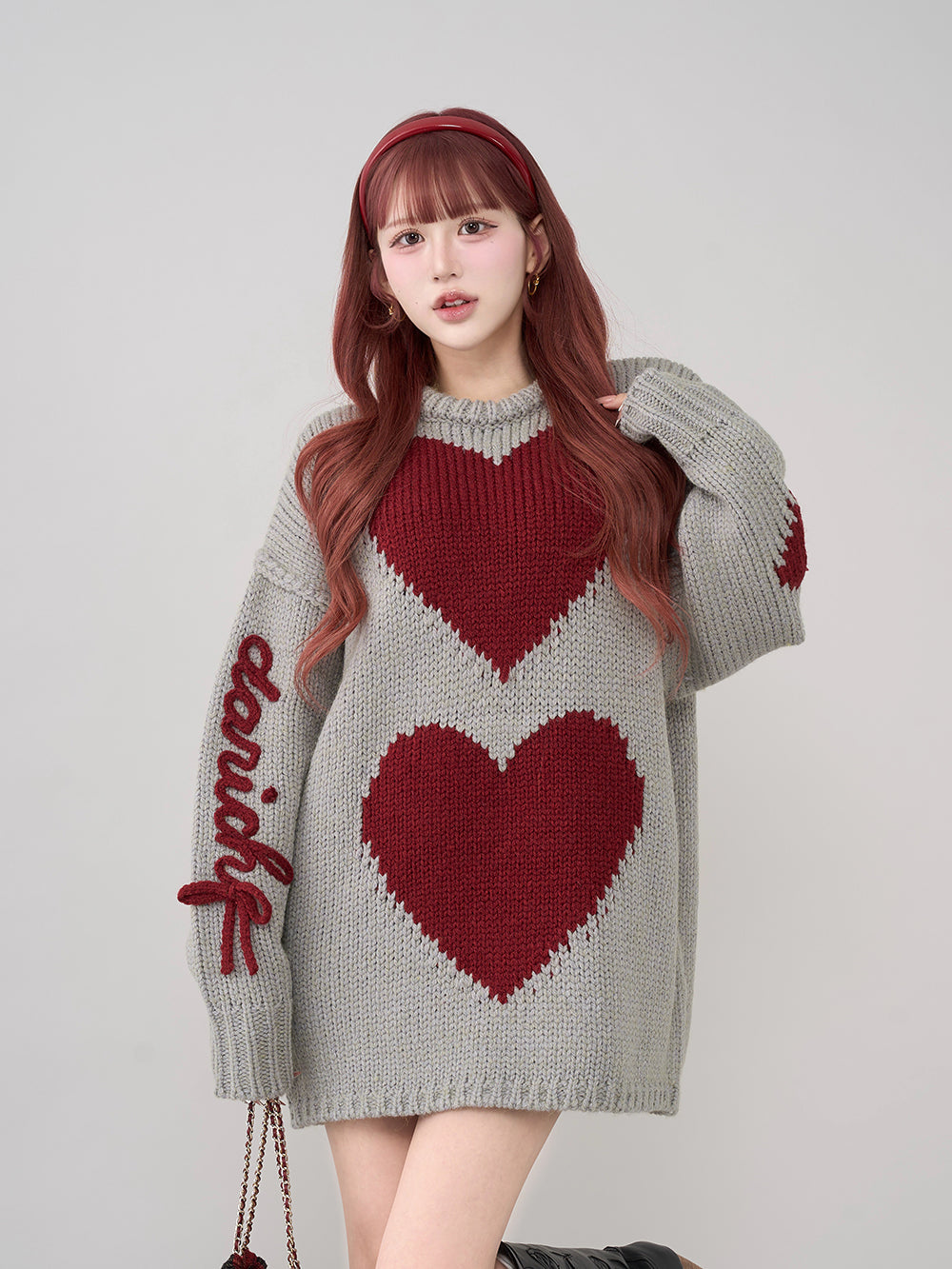 モデル:165cm(着用サイズ:FREE 着用カラー:GRY)