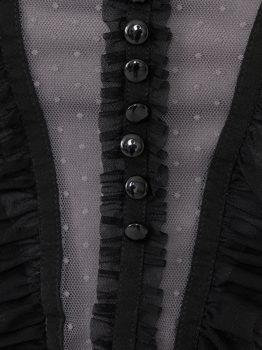 モデル:156cm(着用サイズ:FREE 着用カラー:BLK)