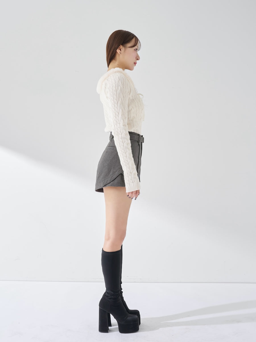 モデル:156cm(着用サイズ:FREE 着用カラー:IVO)
