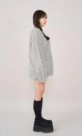モデル:156cm(着用サイズ:FREE 着用カラー:GRY)