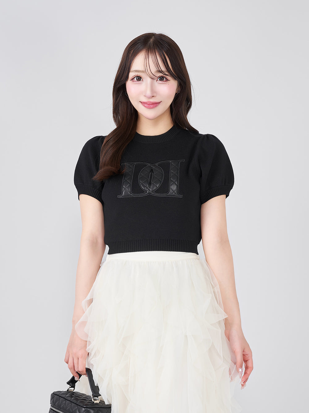 モデル:156cm(着用サイズ:FREE 着用カラー:BLK)