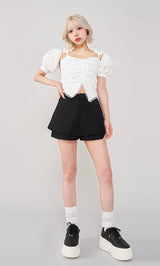 モデル:155cm(着用サイズ:L 着用カラー:BLK)