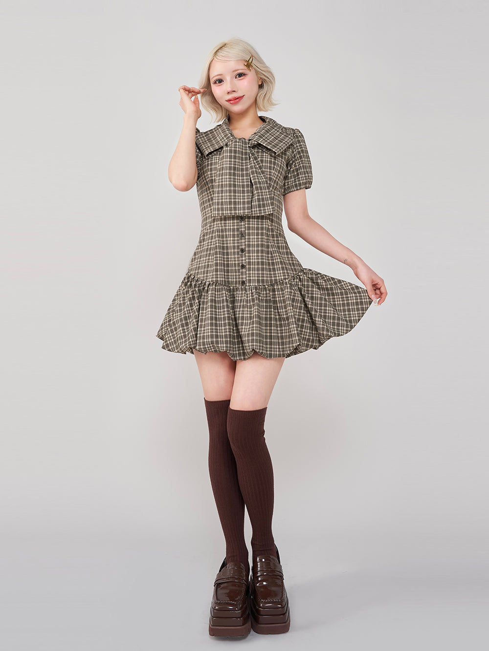 モデル:155cm(着用サイズ:FREE 着用カラー:BEG)