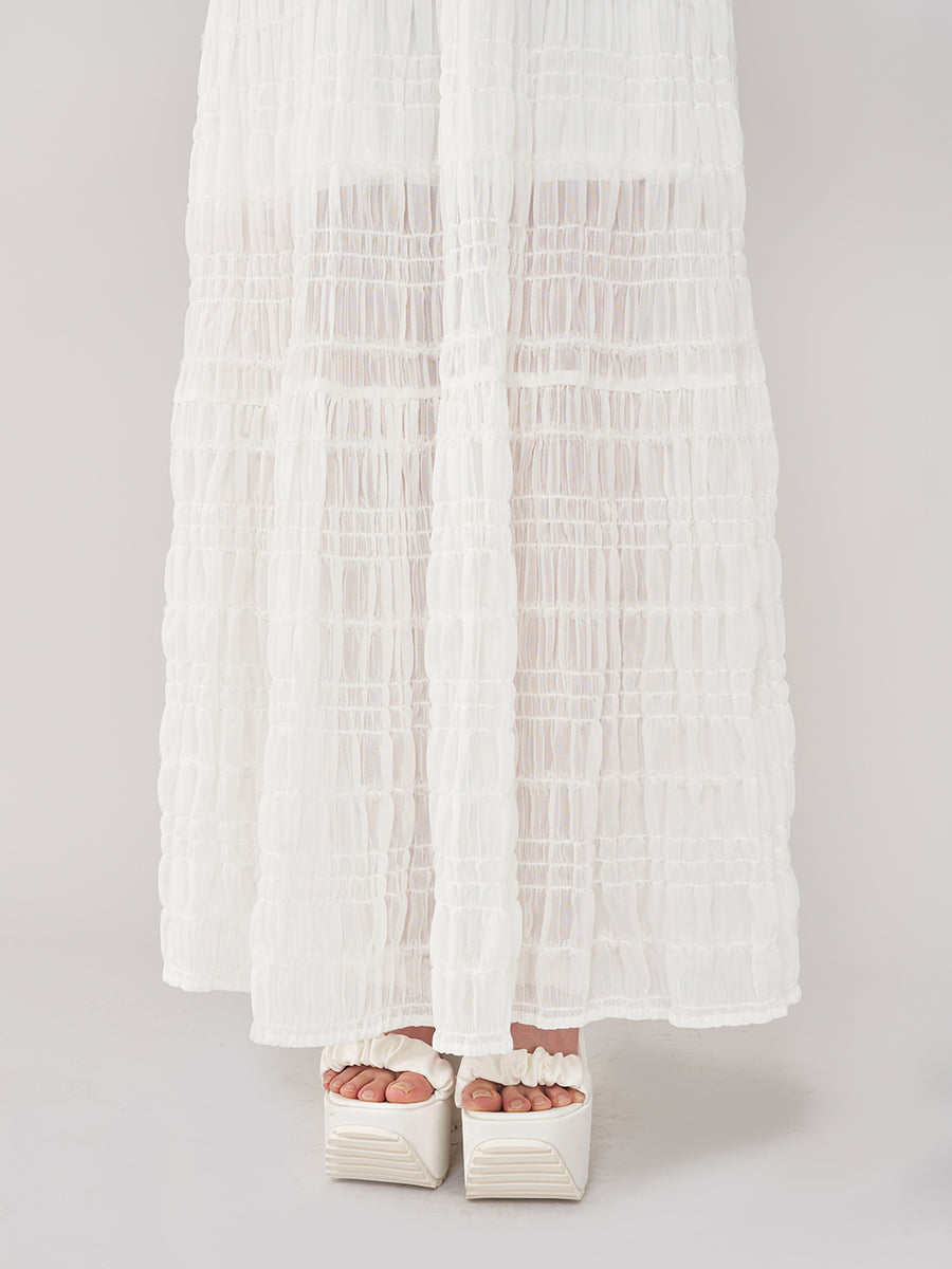 モデル:155cm(着用サイズ:FREE 着用カラー:WHT)