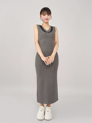 モデル:163cm(着用サイズ:FREE 着用カラー:GRY)