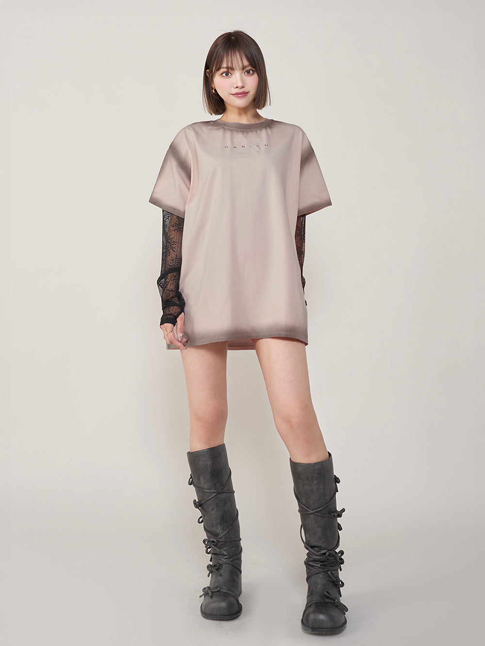モデル:163cm(着用サイズ:FREE 着用カラー:PNK)