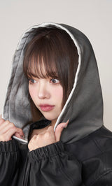 モデル:163cm(着用サイズ:FREE 着用カラー:BLK)