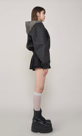 モデル:163cm(着用サイズ:FREE 着用カラー:BLK)