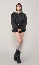 モデル:163cm(着用サイズ:FREE 着用カラー:BLK)