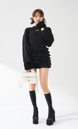モデル:163cm(着用サイズ:FREE 着用カラー:BLK)