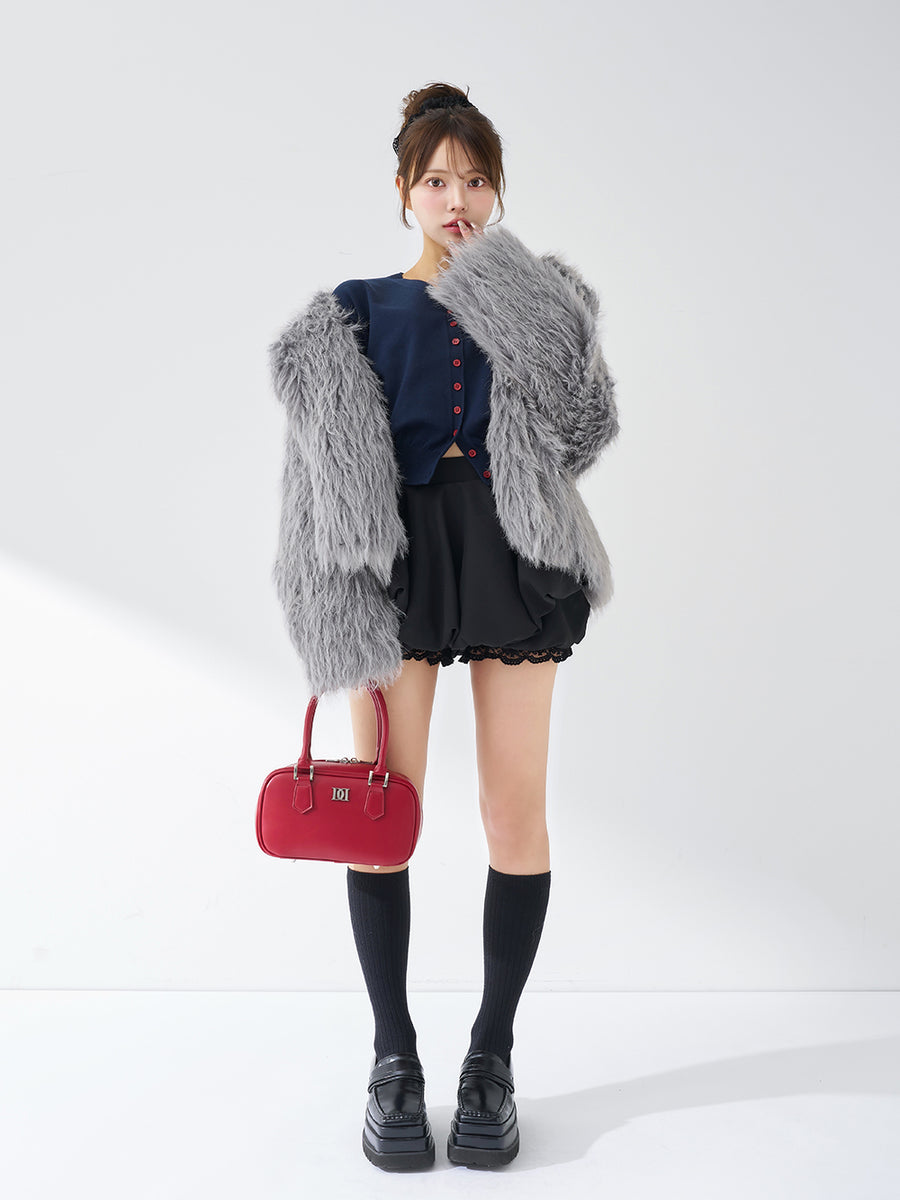 モデル:163cm(着用サイズ:FREE 着用カラー:GRY)