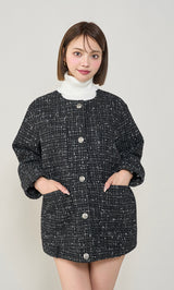 モデル:163cm(着用サイズ:FREE 着用カラー:BLK)