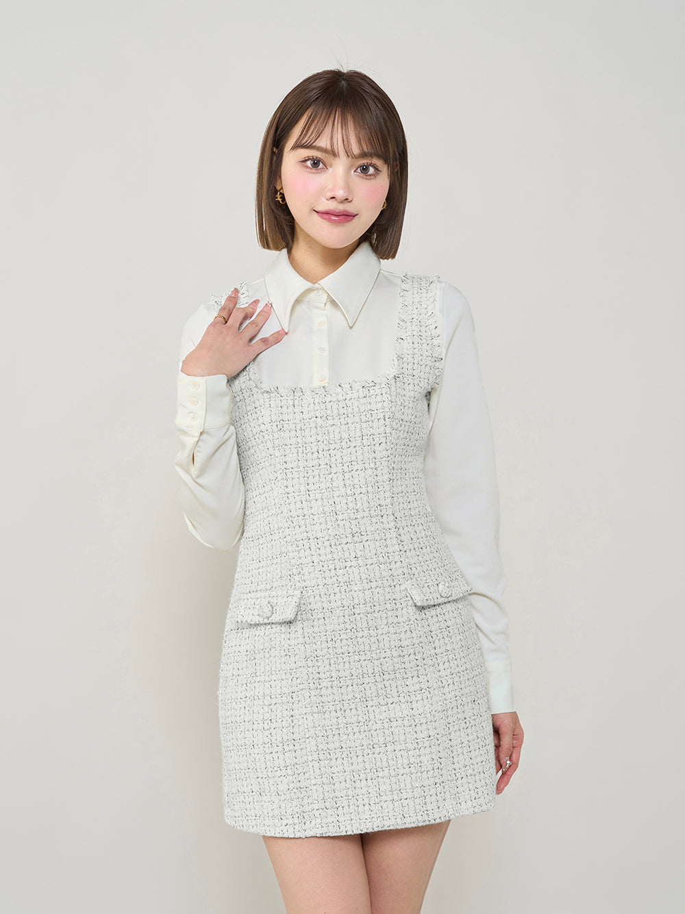 モデル:163cm(着用サイズ:FREE 着用カラー:WHT)