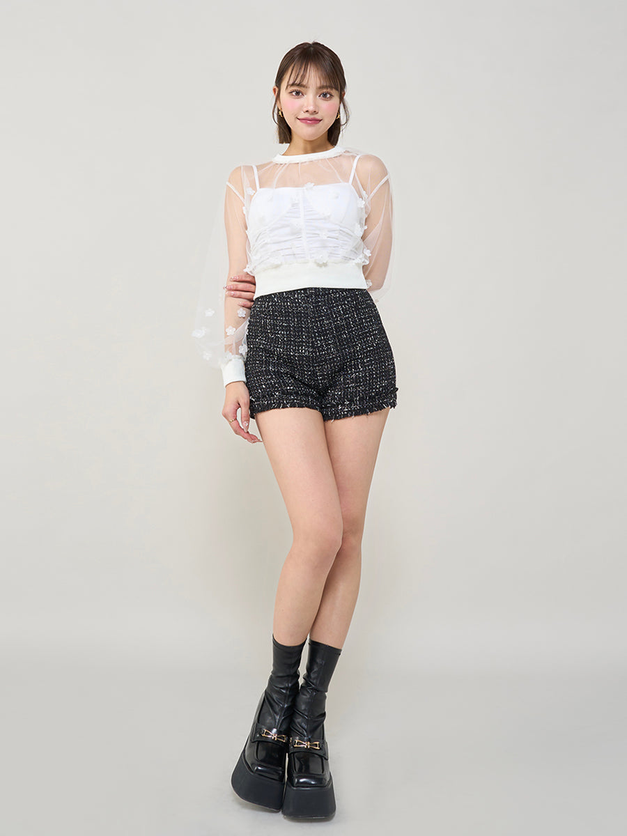 モデル:163cm(着用サイズ:S 着用カラー:BLK)