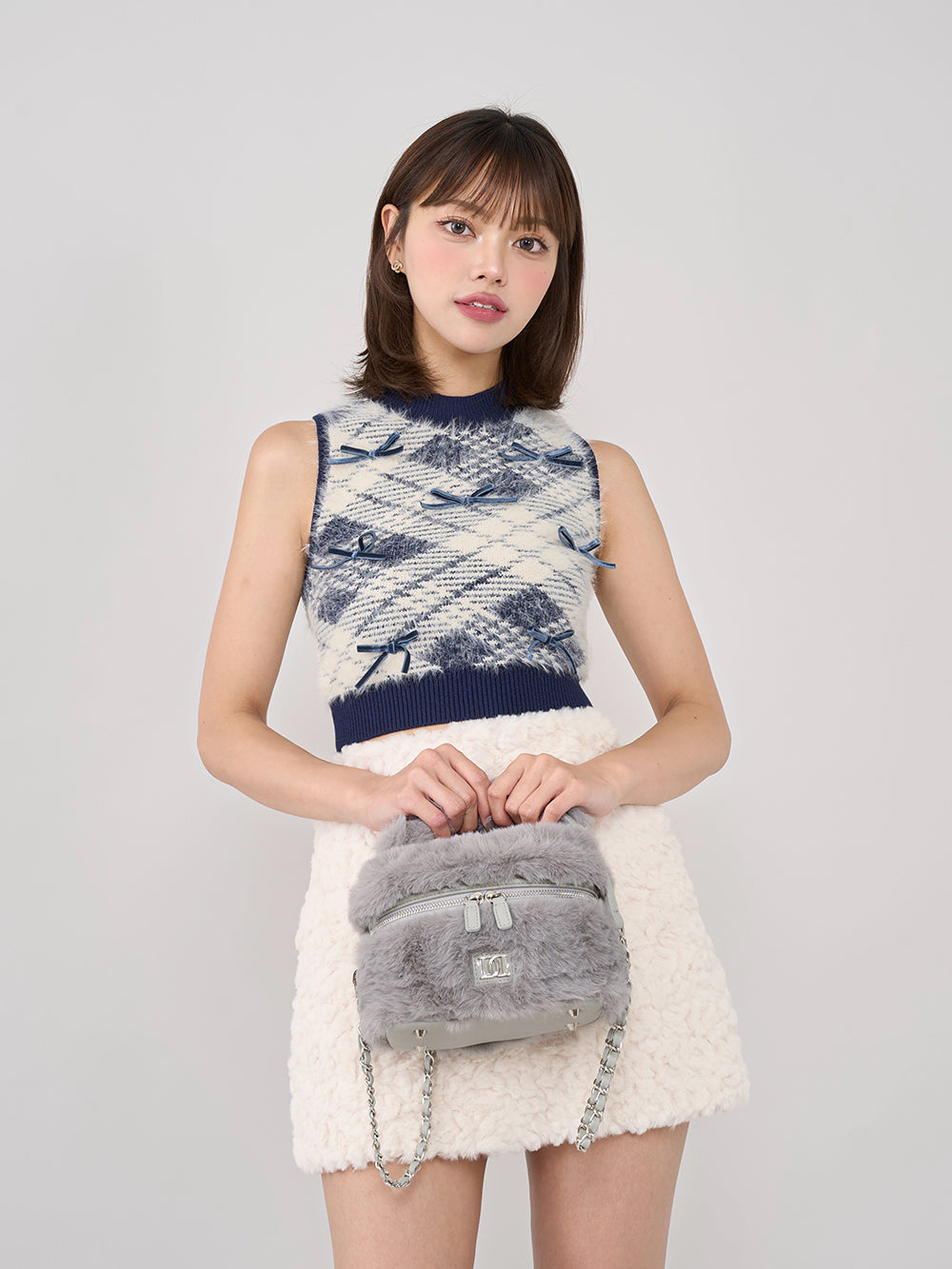 モデル:163cm(着用サイズ:FREE 着用カラー:NVY)