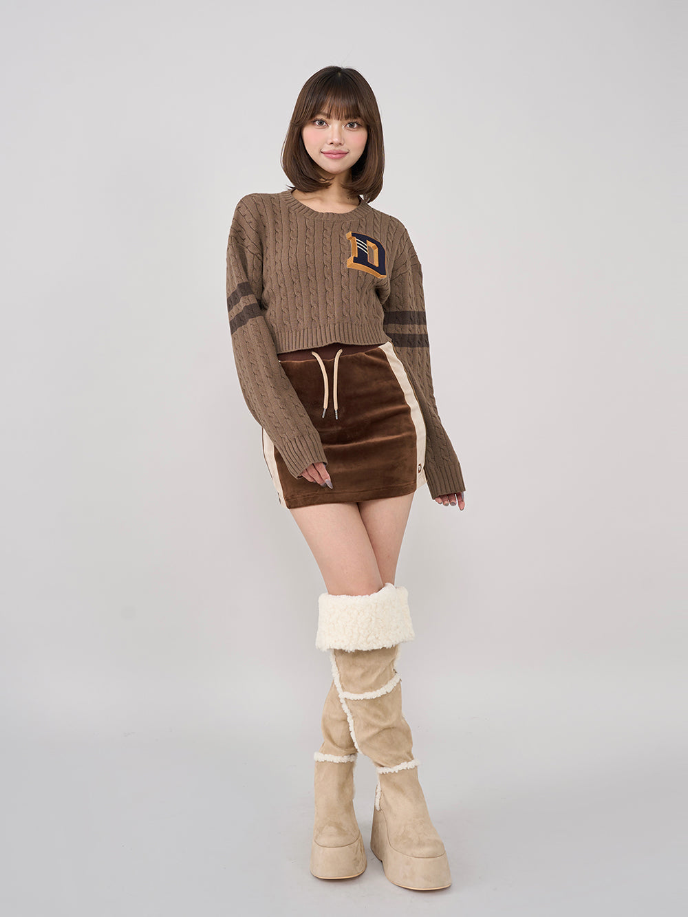 モデル:163cm(着用サイズ:FREE 着用カラー:BRN)