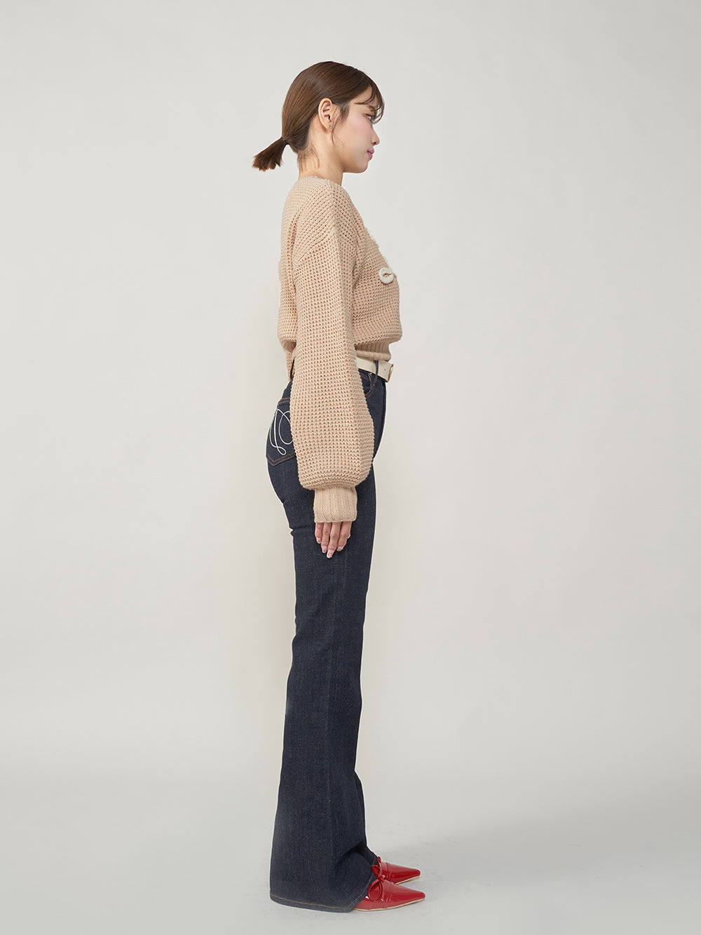 モデル:163cm(着用サイズ:FREE 着用カラー:BEG)