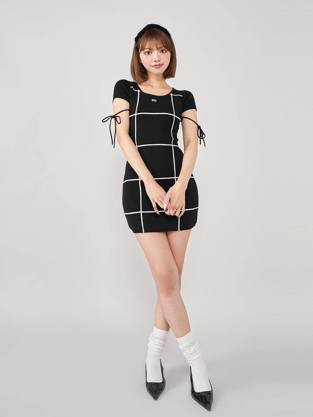モデル:163cm(着用サイズ:FREE 着用カラー:BLK)
