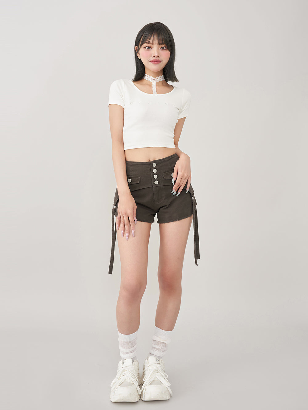 モデル:163cm(着用サイズ:S 着用カラー:C-GRY)