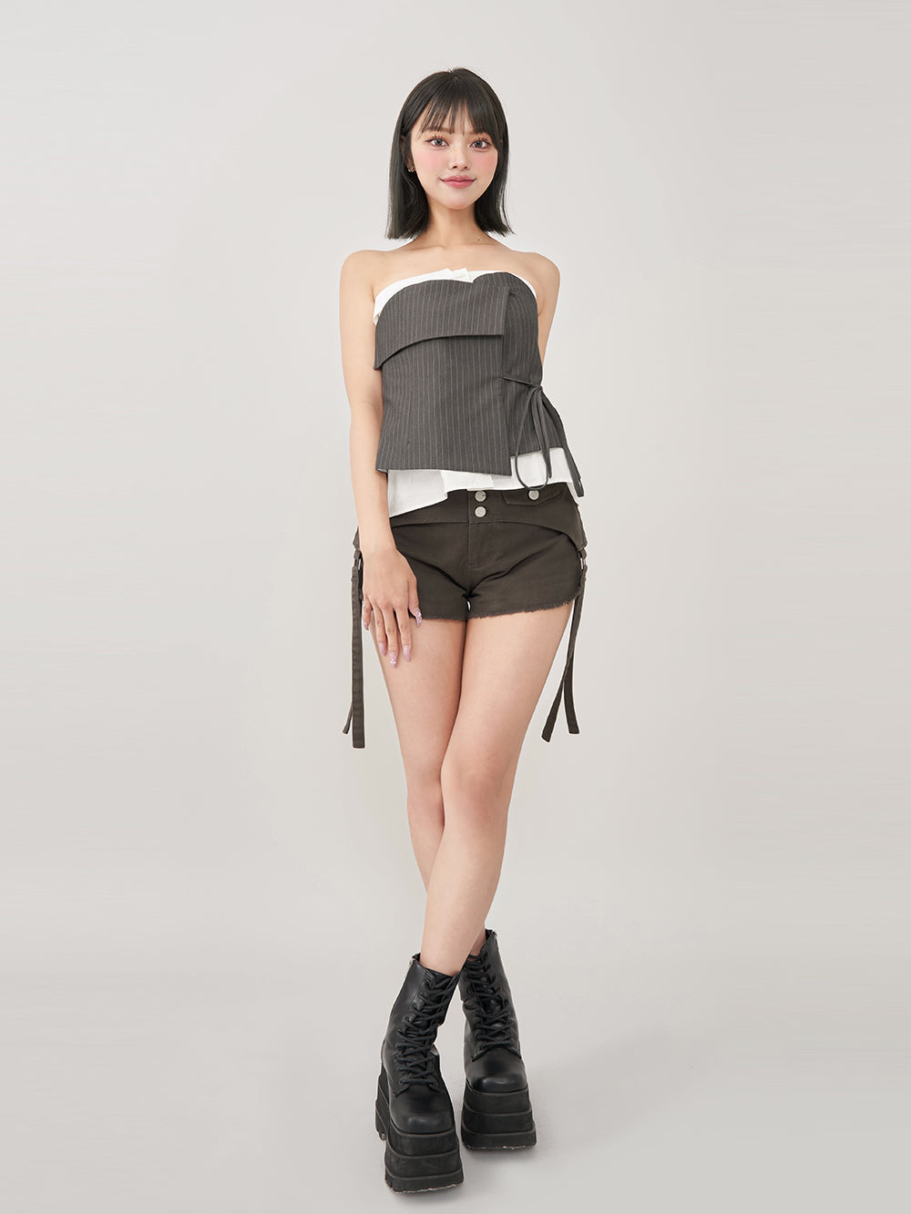 モデル:163cm(着用サイズ:S 着用カラー:C-GRY)