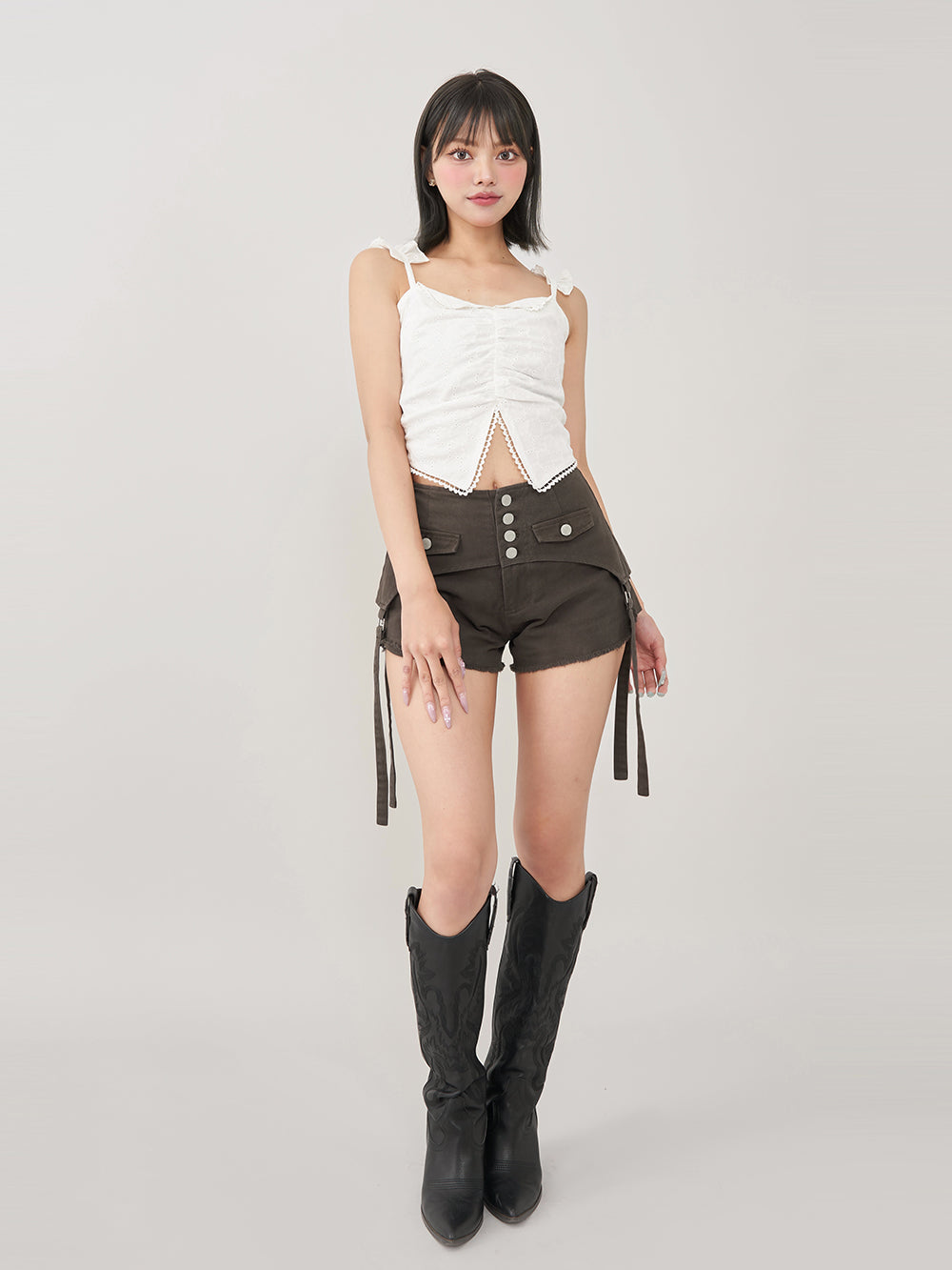 モデル:163cm(着用サイズ:S 着用カラー:C-GRY)