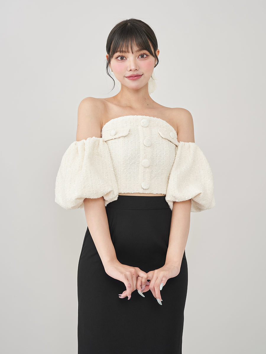 モデル:163cm(着用サイズ:FREE 着用カラー:WHT)