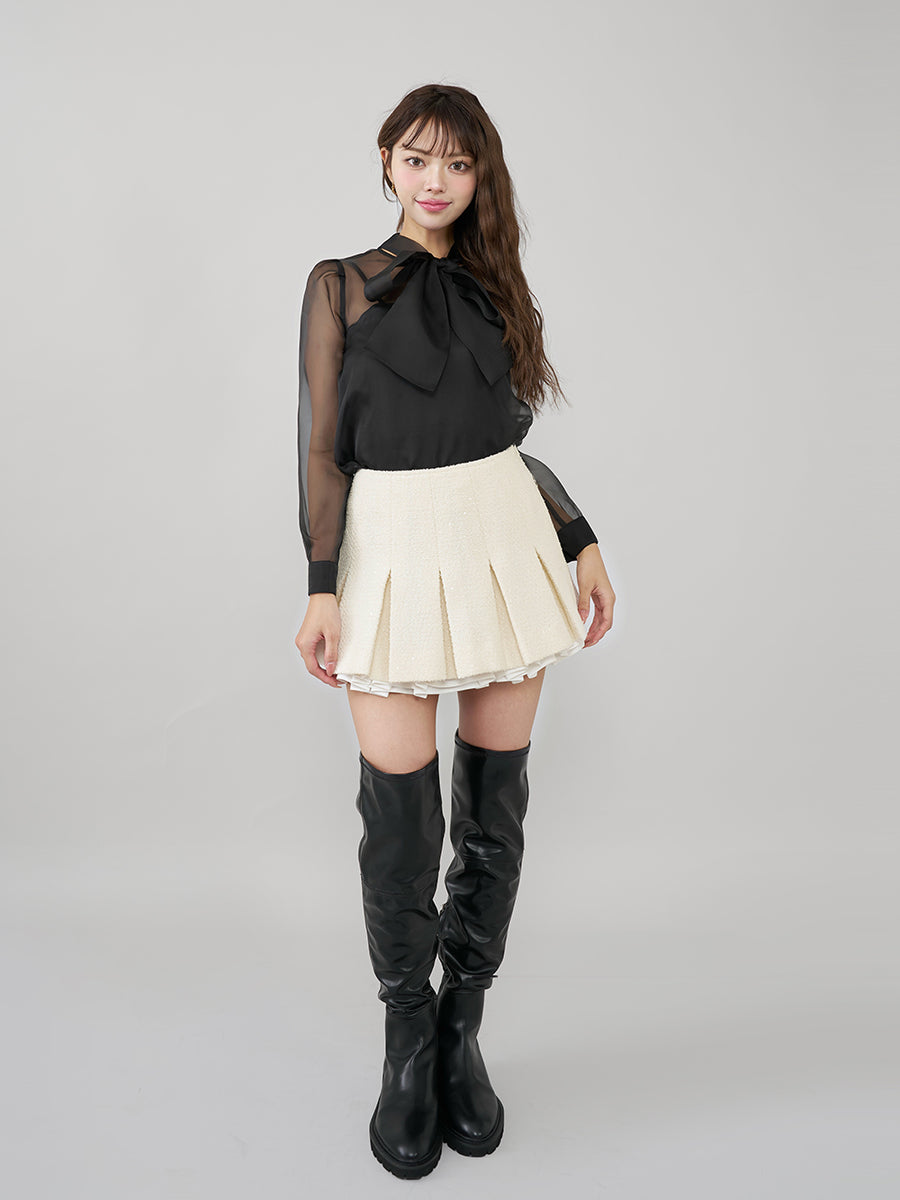 モデル:163cm(着用サイズ:FREE 着用カラー:BLK)