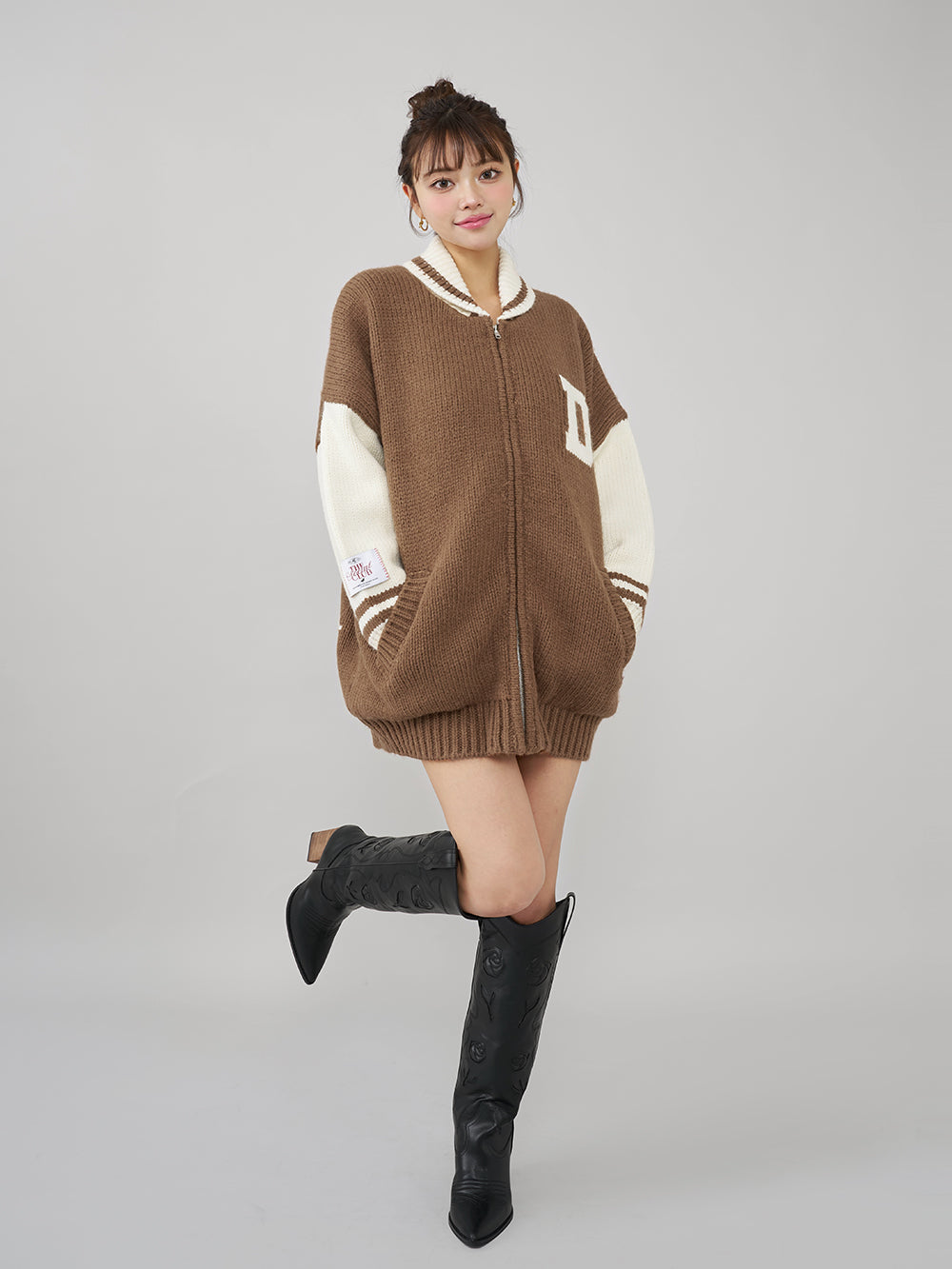 モデル:163cm(着用サイズ:FREE 着用カラー:BRN)