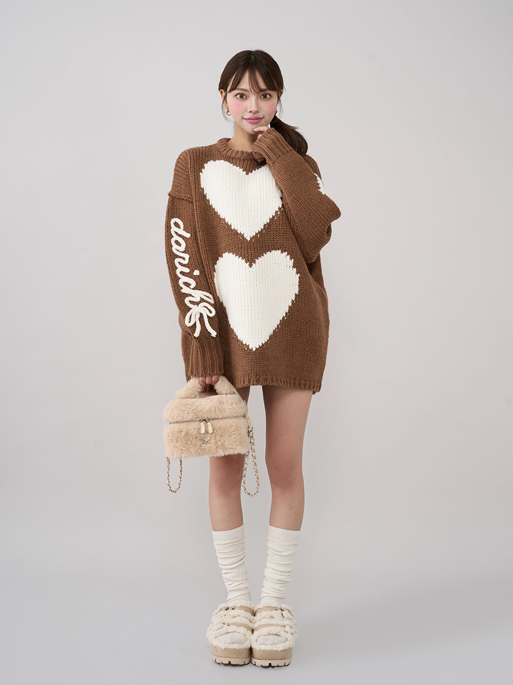 モデル:163cm(着用サイズ:FREE 着用カラー:BRN)