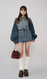 モデル:163cm(着用サイズ:FREE 着用カラー:BLU)