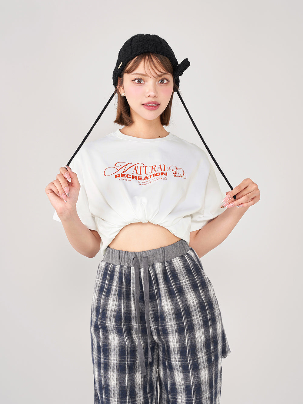 モデル:163cm(着用サイズ:FREE 着用カラー:WHT)