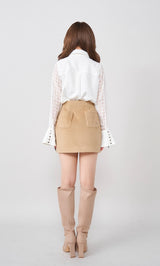 モデル:158cm(着用サイズ:FREE 着用カラー:WHT)