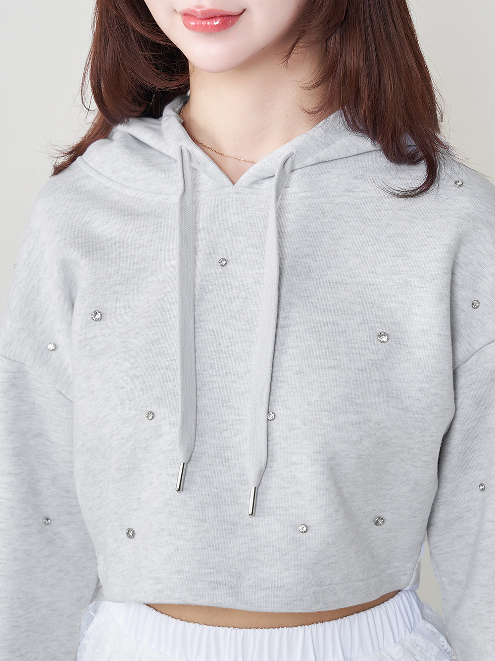 モデル:158cm(着用サイズ:FREE 着用カラー:GRY)