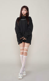 モデル:158cm(着用サイズ:FREE 着用カラー:BLK)