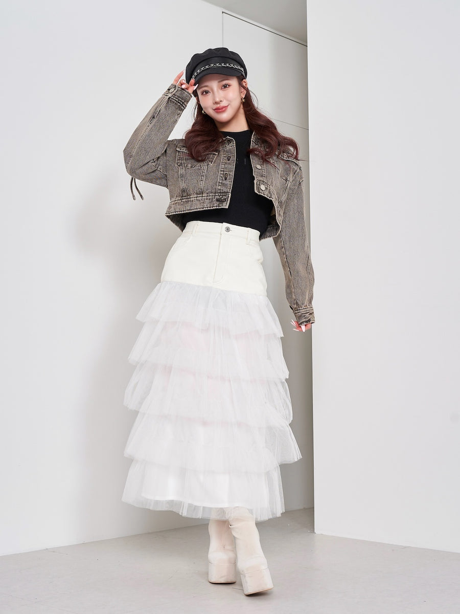 モデル:158cm(着用サイズ:S 着用カラー:WHT)