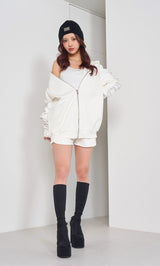 モデル:158cm(着用サイズ:FREE 着用カラー:WHT)