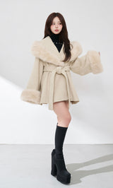 モデル:158cm(着用サイズ:FREE 着用カラー:BEG)