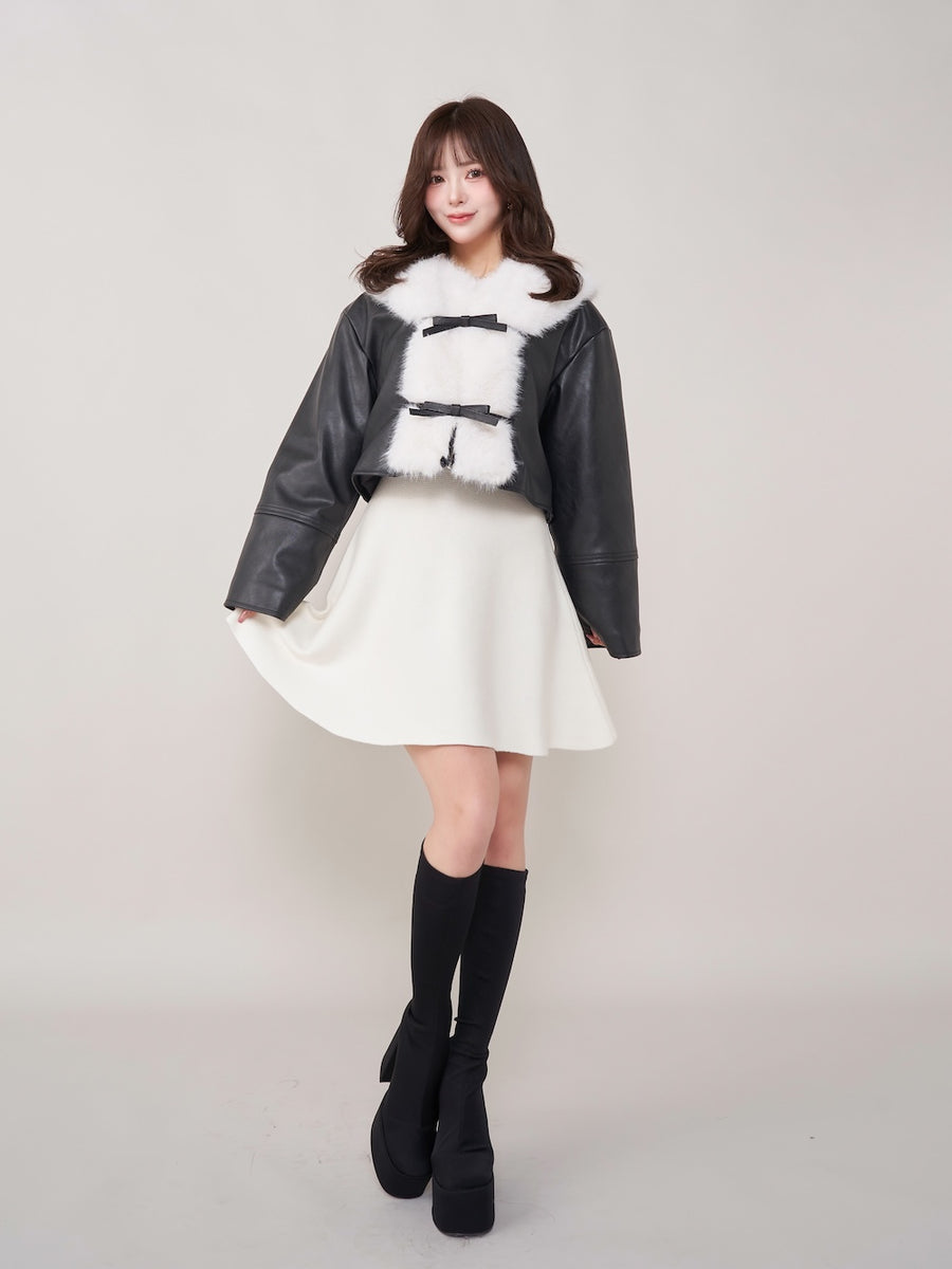 モデル:158cm(着用サイズ:FREE 着用カラー:WHT)