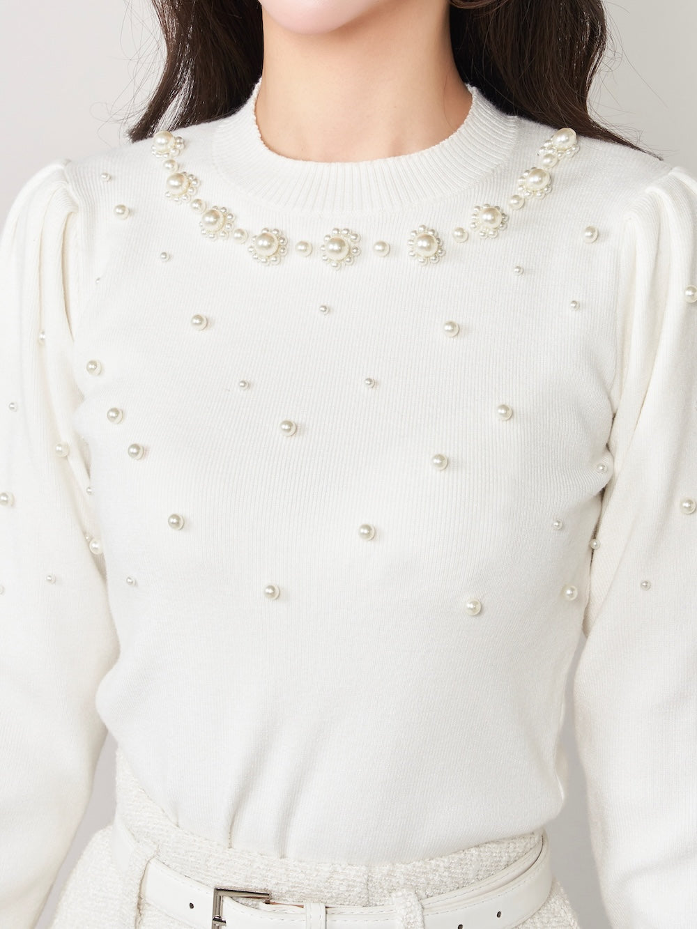 モデル:158cm(着用サイズ:FREE 着用カラー:WHT)
