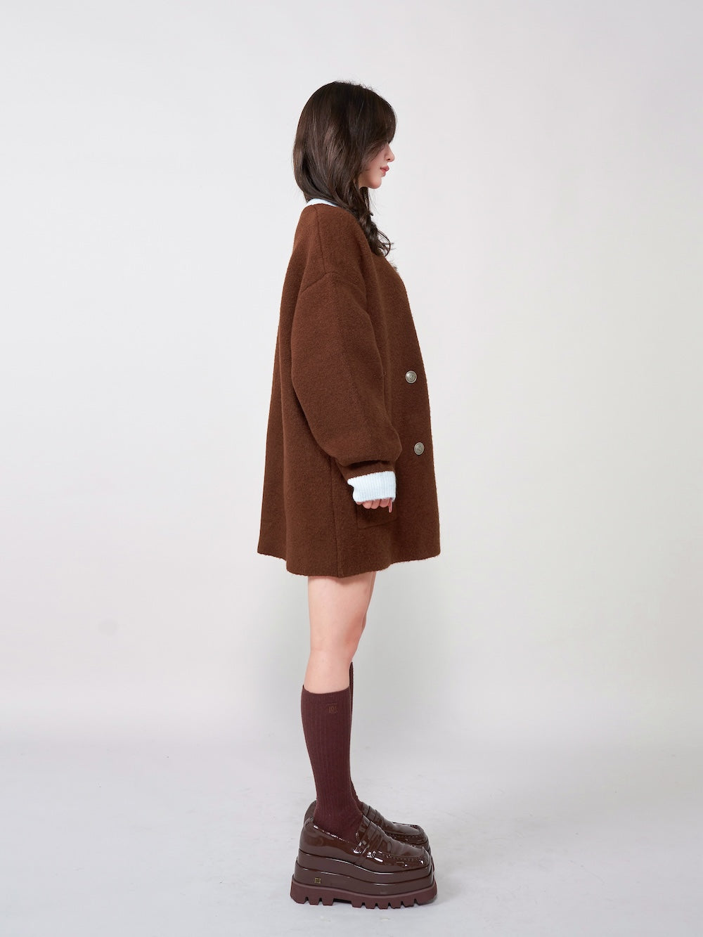 モデル:158cm(着用サイズ:FREE 着用カラー:BRN)