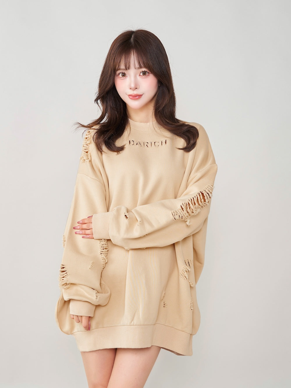 モデル:158cm(着用サイズ:FREE 着用カラー:BEG)