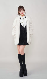 モデル:158cm(着用サイズ:FREE 着用カラー:BLK)