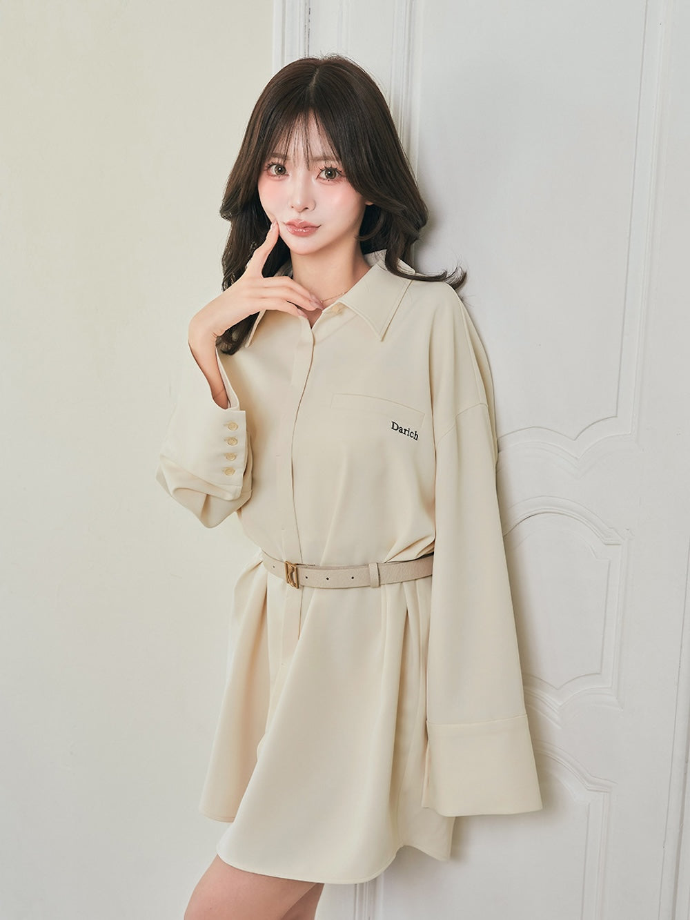 モデル:158cm(着用サイズ:FREE 着用カラー:IVO)